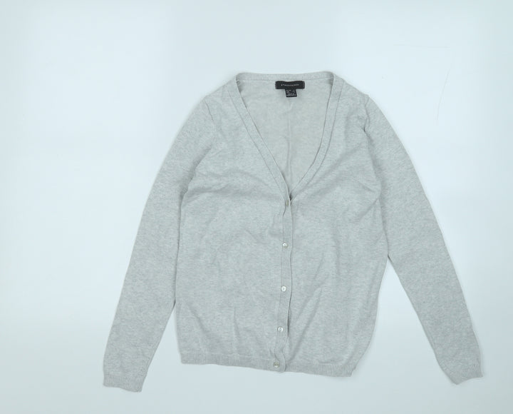 Atmosphere Womens Grey V-Neck  Cotton Pullover Jumper Size 6