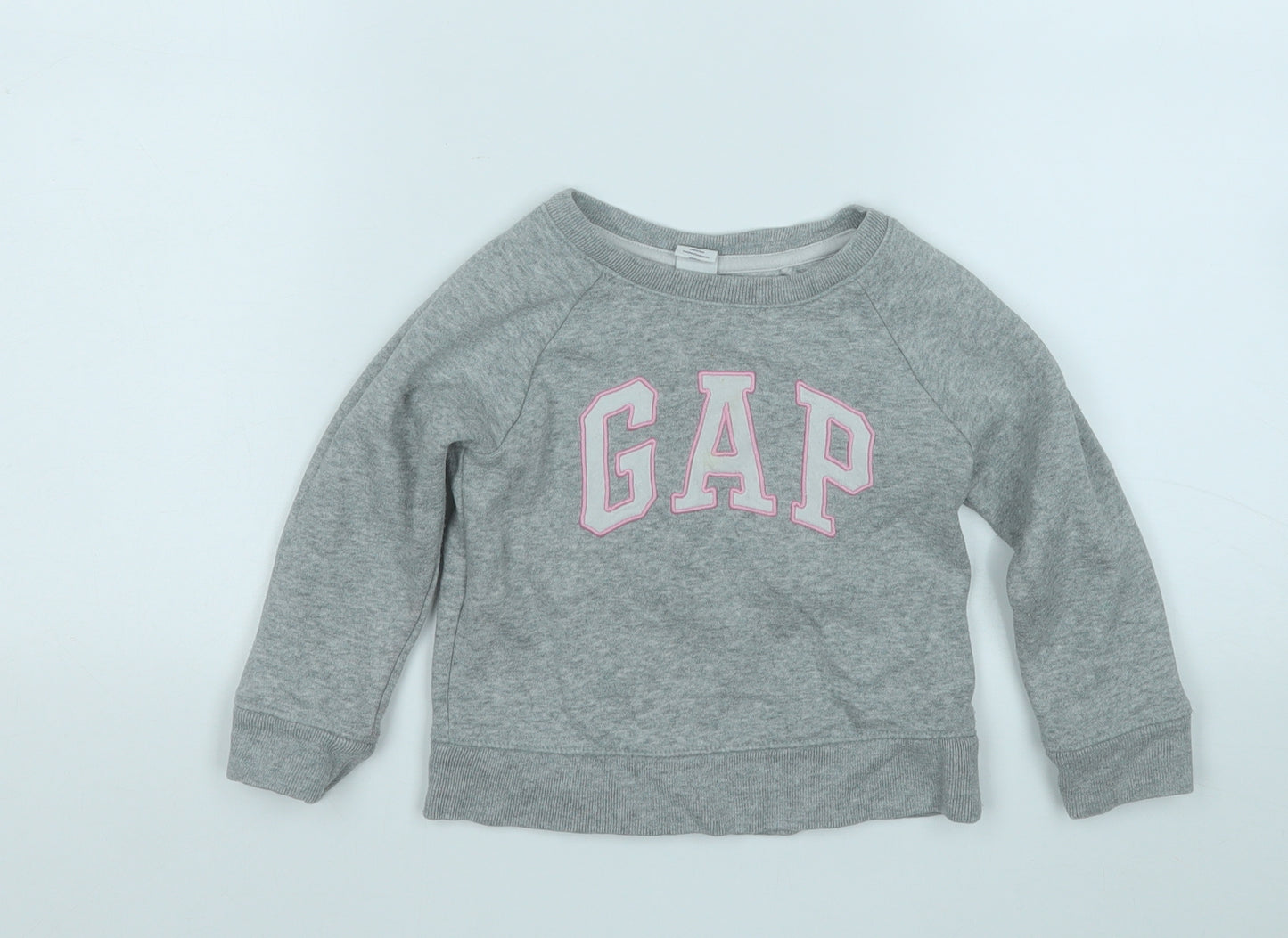 Gap Girls Grey  Cotton Pullover Sweatshirt Size 2 Years