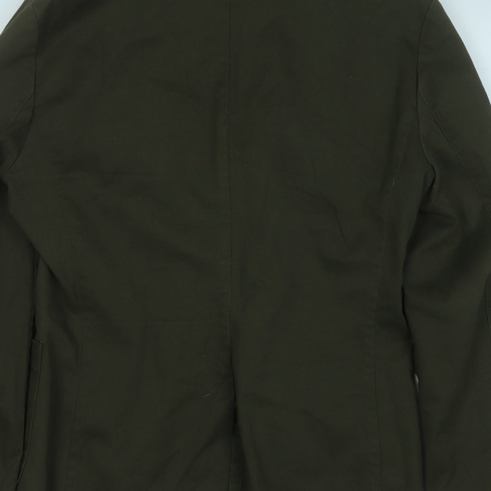 River Island Mens Green  Cotton Jacket Suit Jacket Size 40