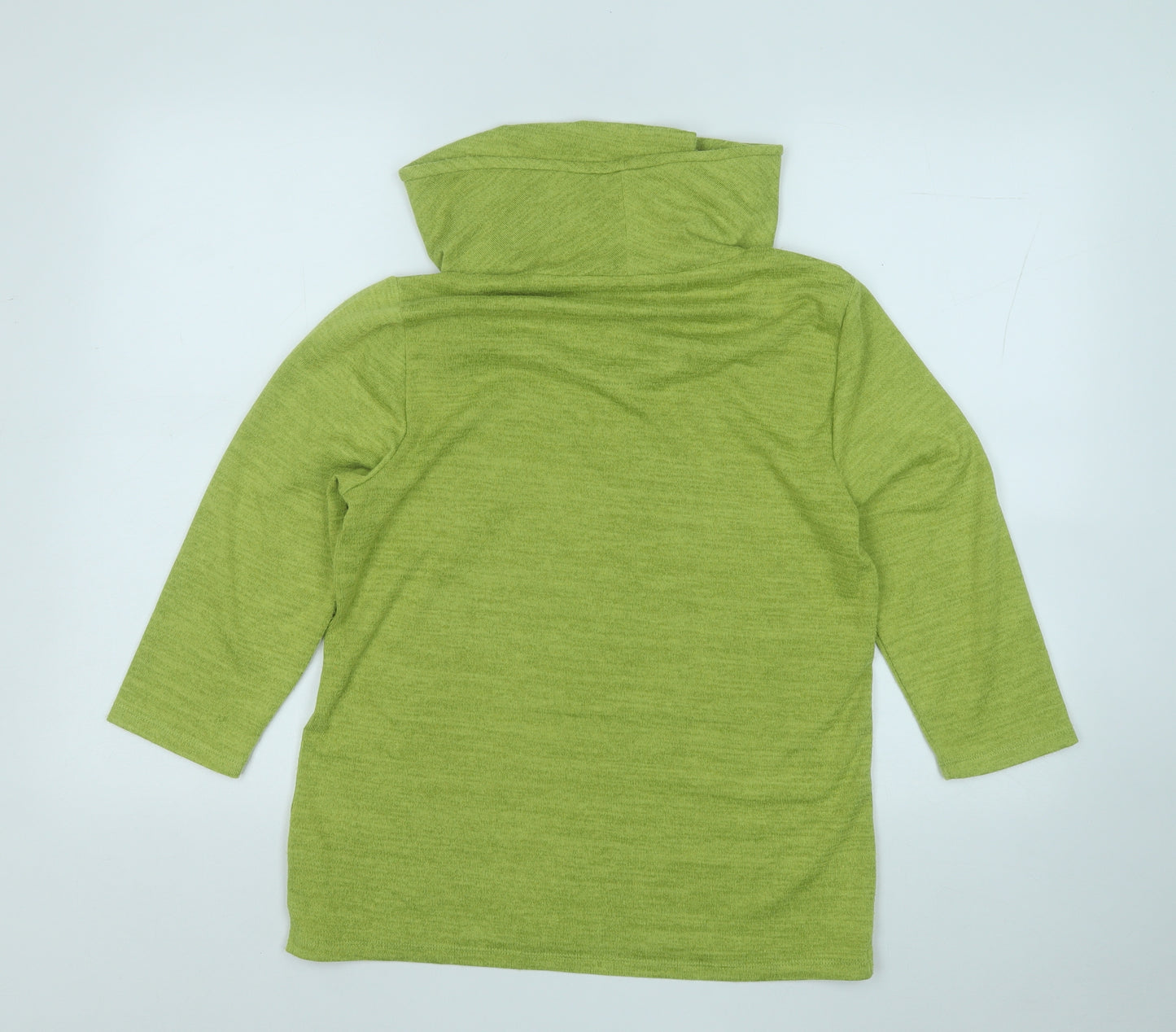 TIGI Womens Green Roll Neck  Polyester Pullover Jumper Size 10