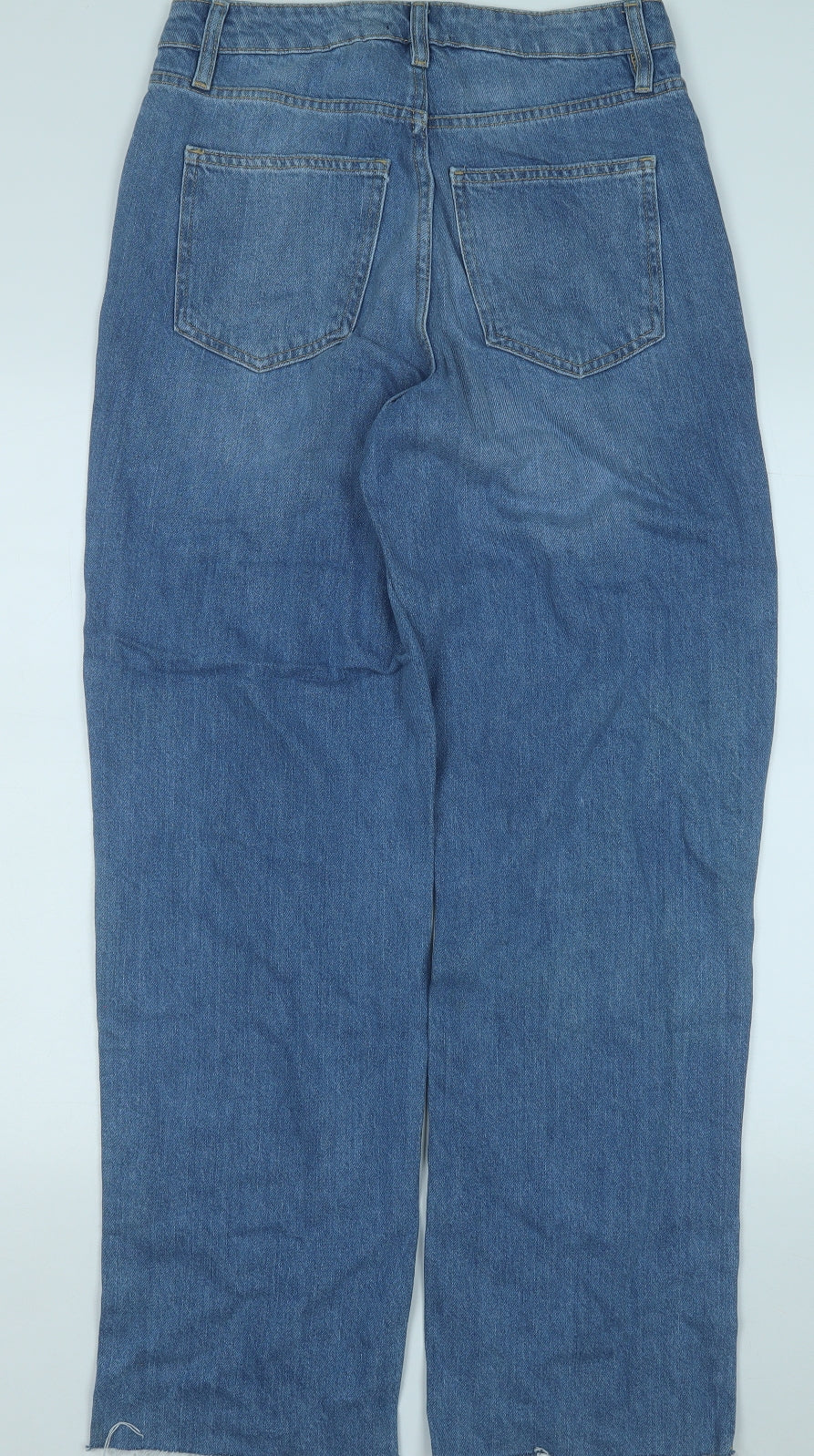 F&F Womens Blue  Cotton Straight Jeans Size 10 L31 in Regular