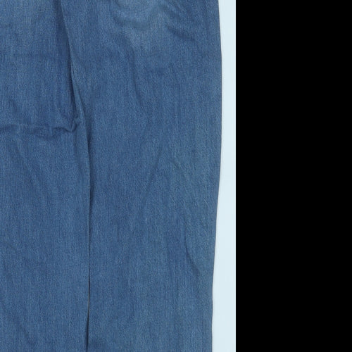 F&F Womens Blue  Cotton Straight Jeans Size 10 L31 in Regular