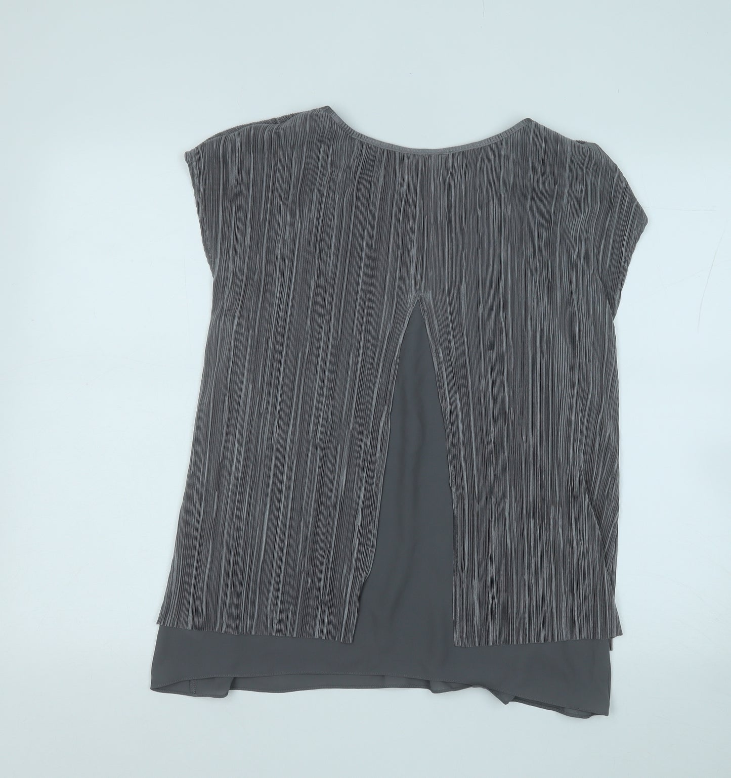 arte Womens Grey  Polyester Basic T-Shirt Size 12 Round Neck