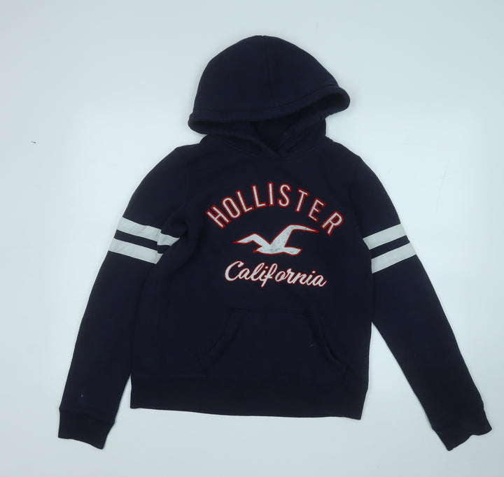 Hollister Womens Blue Cotton Pullover Hoodie Size XS