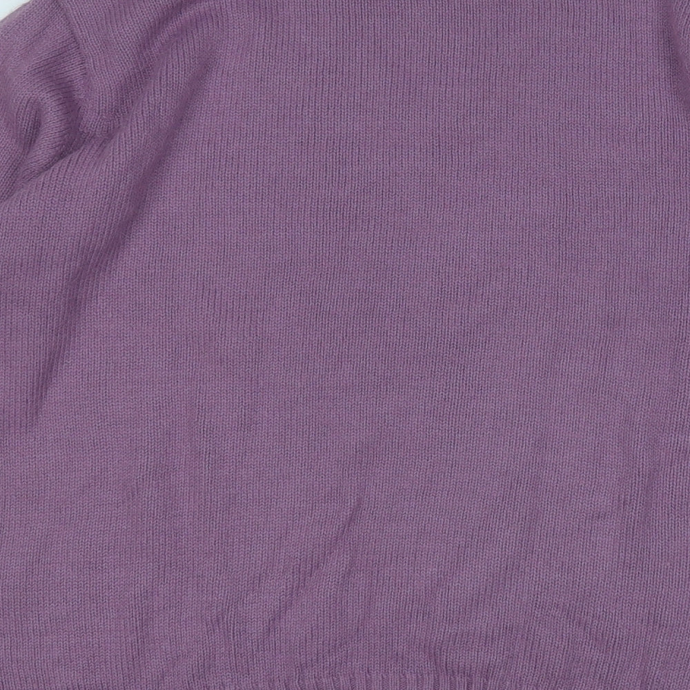 Berkertex Womens Purple Round Neck  Acrylic Pullover Jumper Size 18