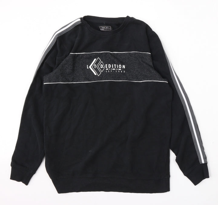 NEXT Boys Black Cotton Pullover Sweatshirt Size 14 Years