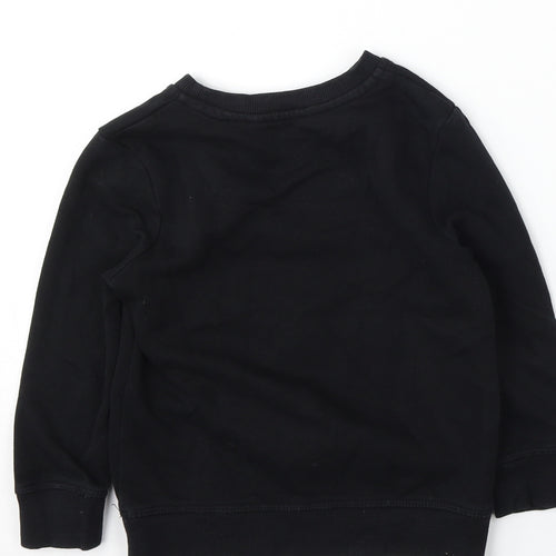 George Boys Black  Cotton Pullover Sweatshirt Size 3-4 Years