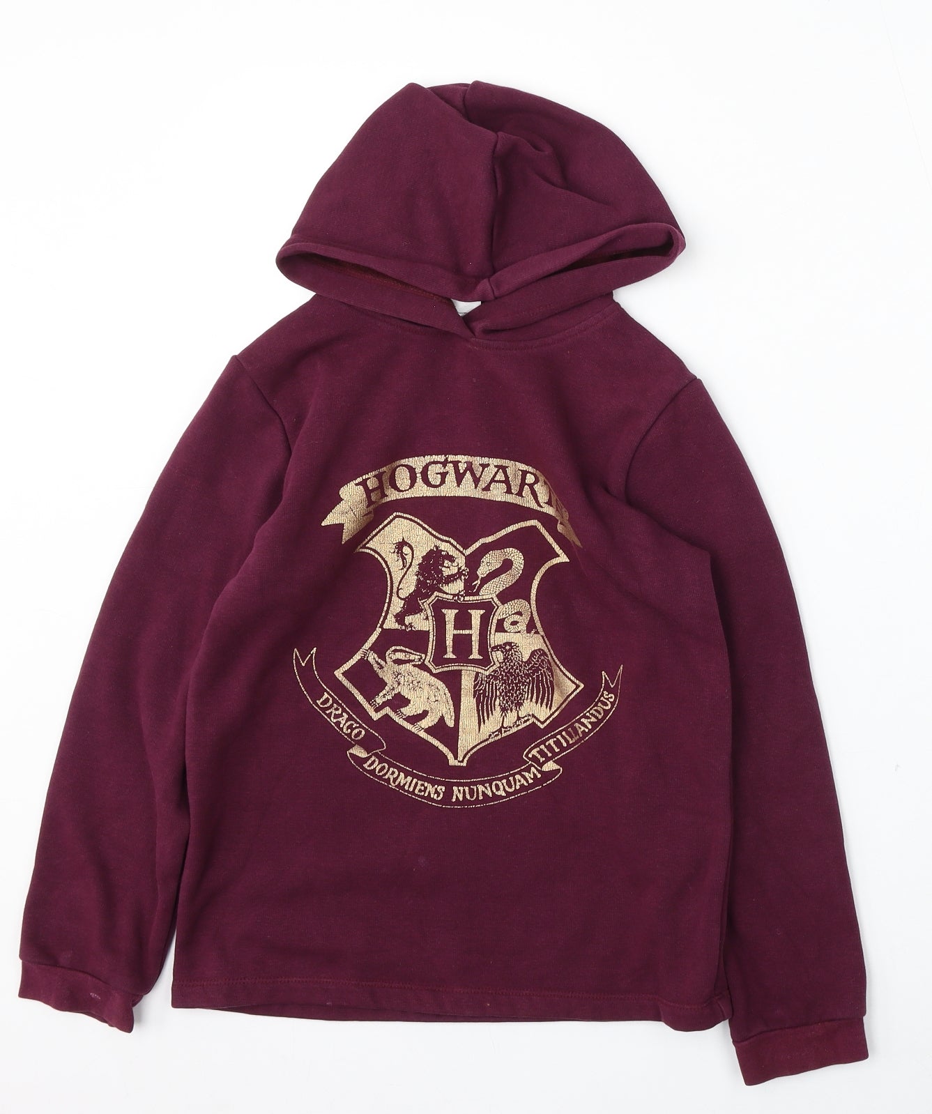 Harry Potter Boys Red  Polyester Pullover Hoodie Size 10-11 Years