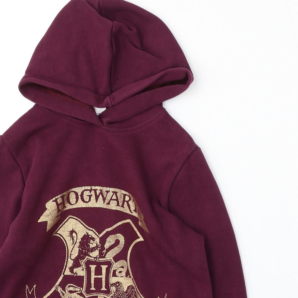 Harry Potter Boys Red  Polyester Pullover Hoodie Size 10-11 Years