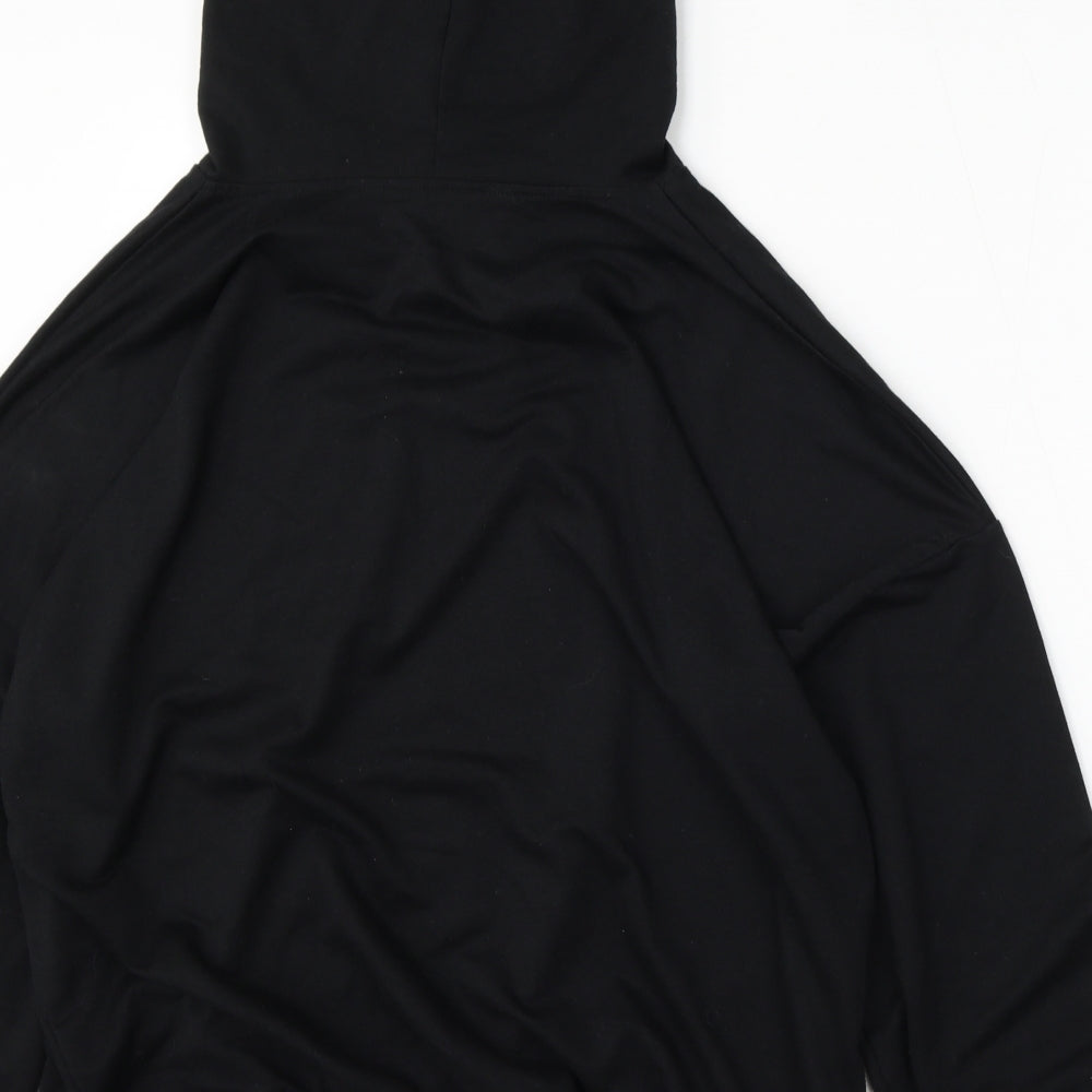 SheIn Womens Black  Polyester Pullover Hoodie Size XL