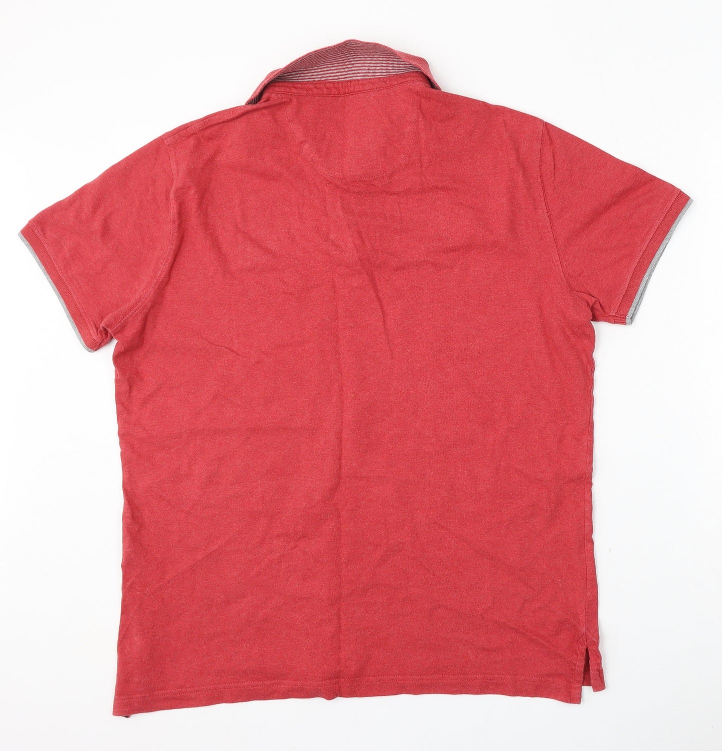 Paul Costelloe Mens Red  Cotton  Polo Size XL Collared Button