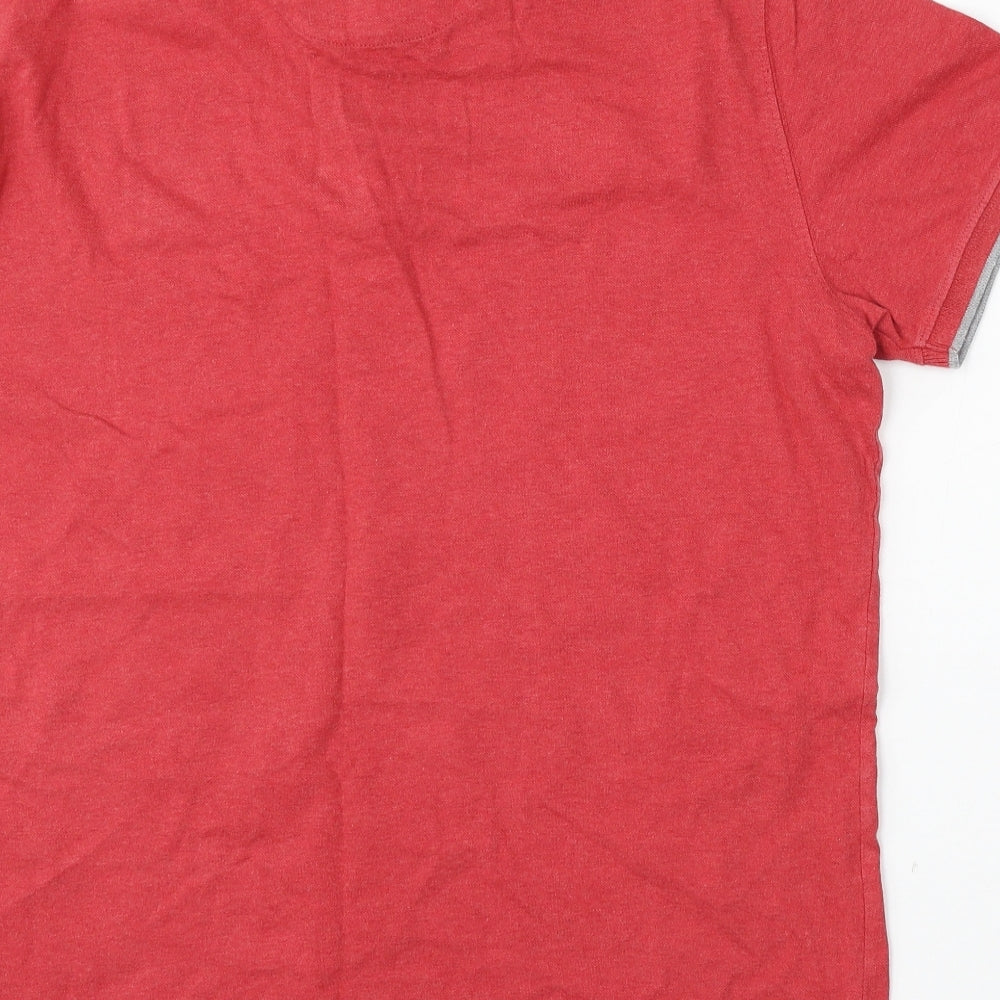 Paul Costelloe Mens Red  Cotton  Polo Size XL Collared Button