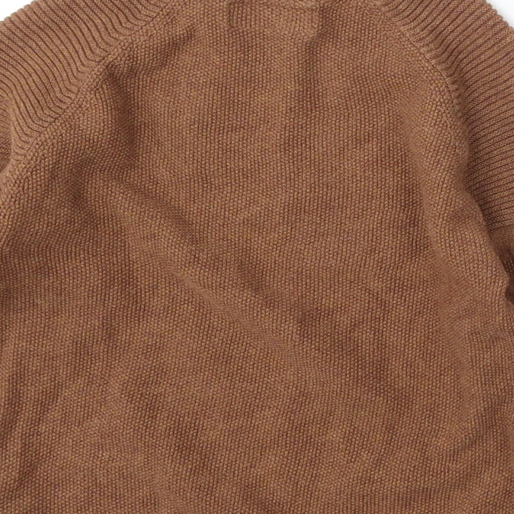 NEXT Boys Brown Round Neck  Cotton Pullover Jumper Size 6 Years