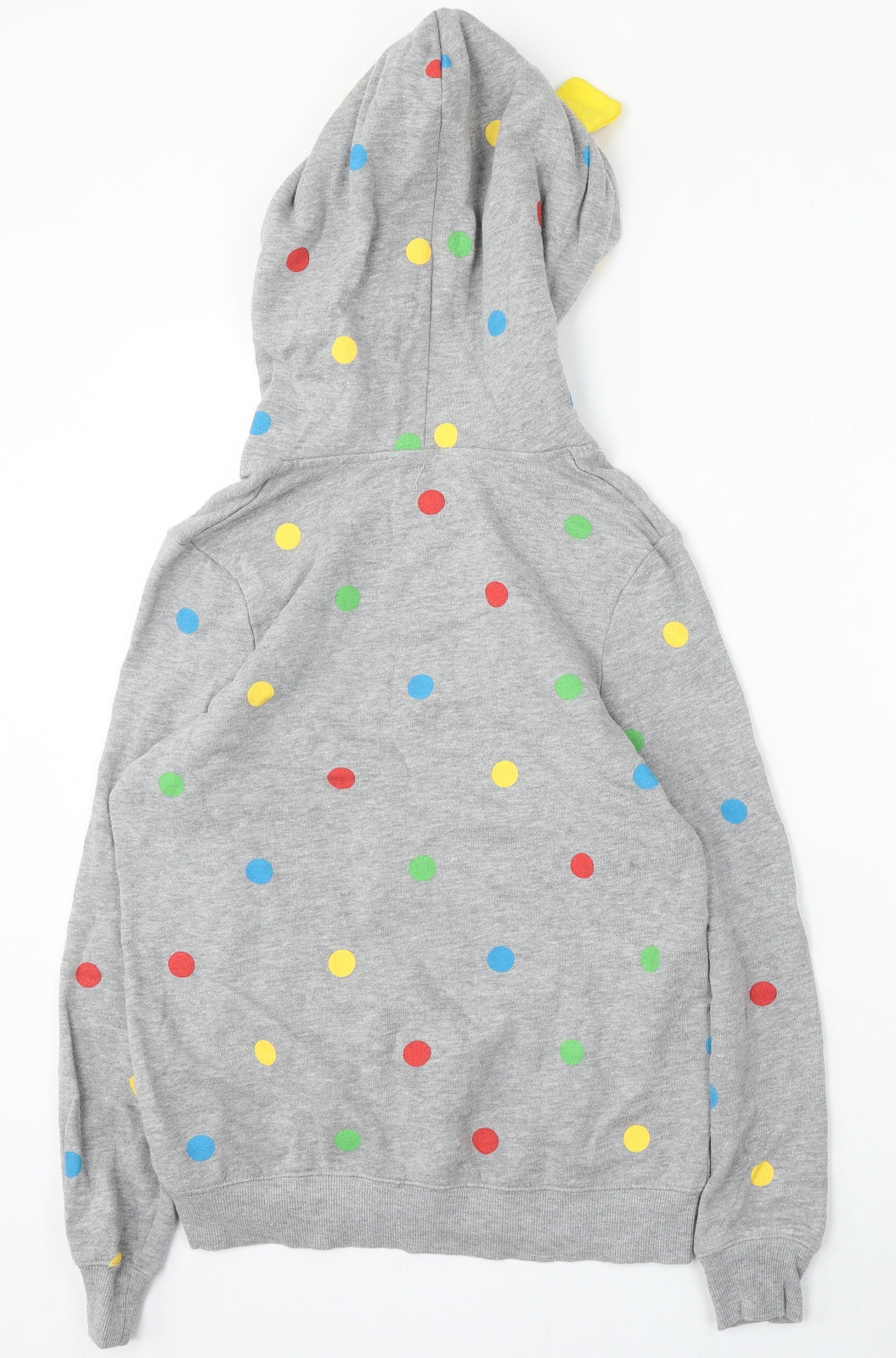 George Womens Grey Geometric Cotton Pullover Hoodie Size 10