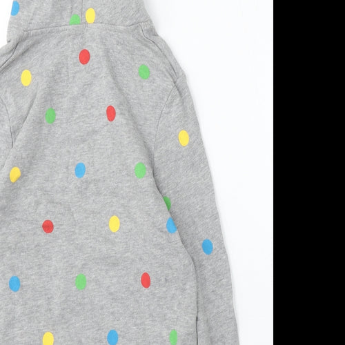 George Womens Grey Geometric Cotton Pullover Hoodie Size 10