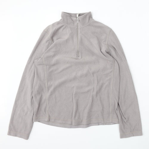 Millie fox Womens Grey  Polyester Pullover Sweatshirt Size 14  Zip