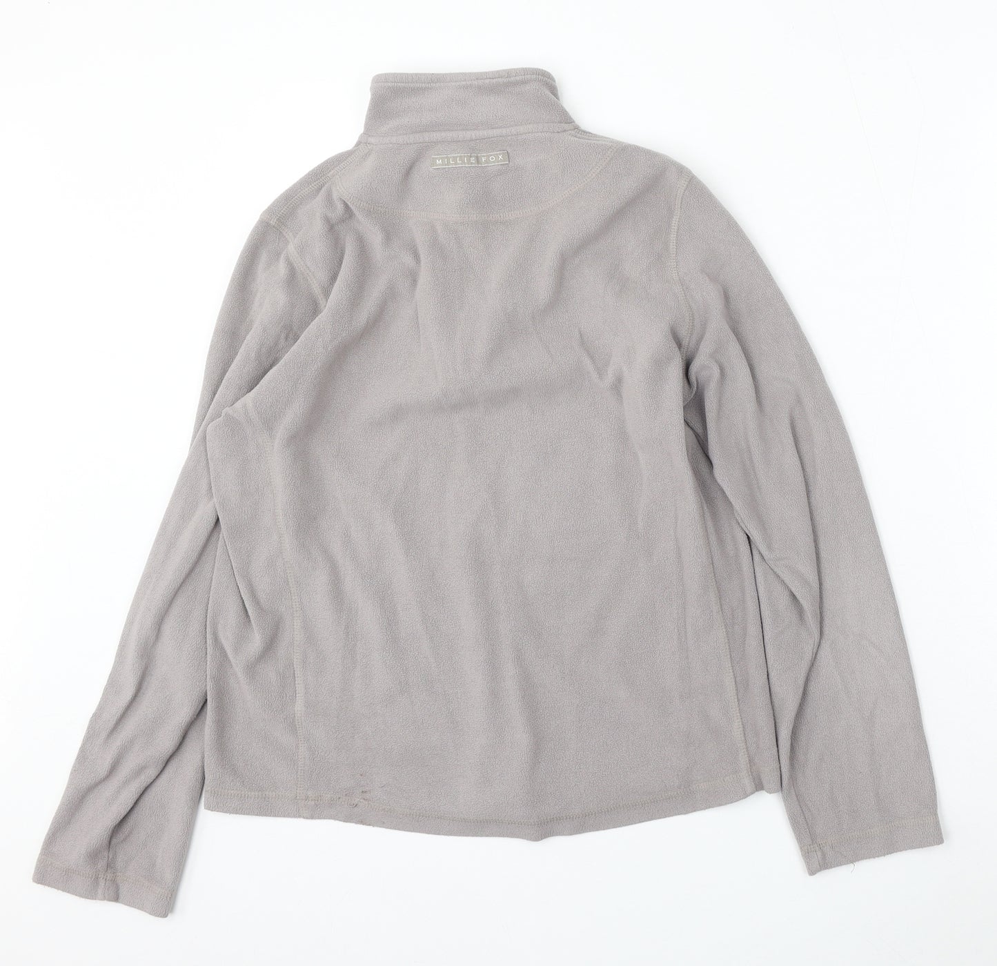 Millie fox Womens Grey  Polyester Pullover Sweatshirt Size 14  Zip