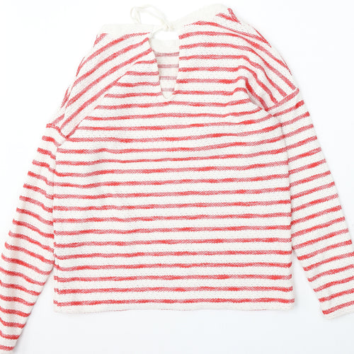 NEXT Womens Multicoloured Round Neck Striped Cotton Pullover Jumper Size 10