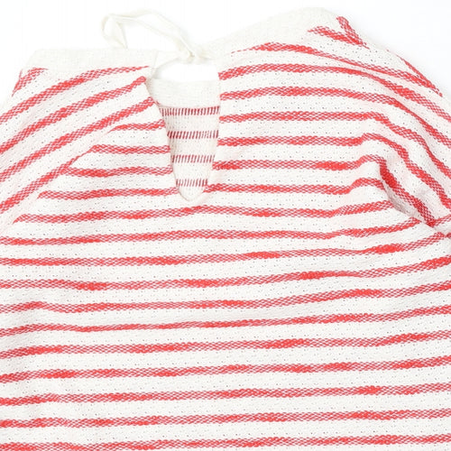 NEXT Womens Multicoloured Round Neck Striped Cotton Pullover Jumper Size 10
