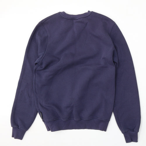 BCK & HRSY Mens Blue  Cotton Pullover Sweatshirt Size S