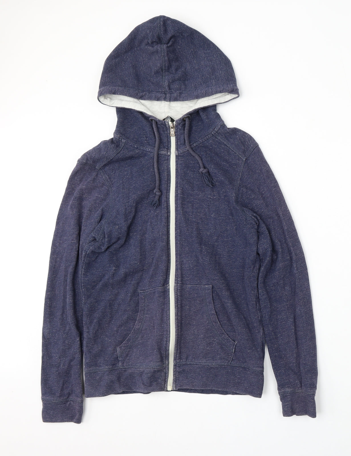 F&F Womens Blue  Cotton Full Zip Hoodie Size 8  Zip