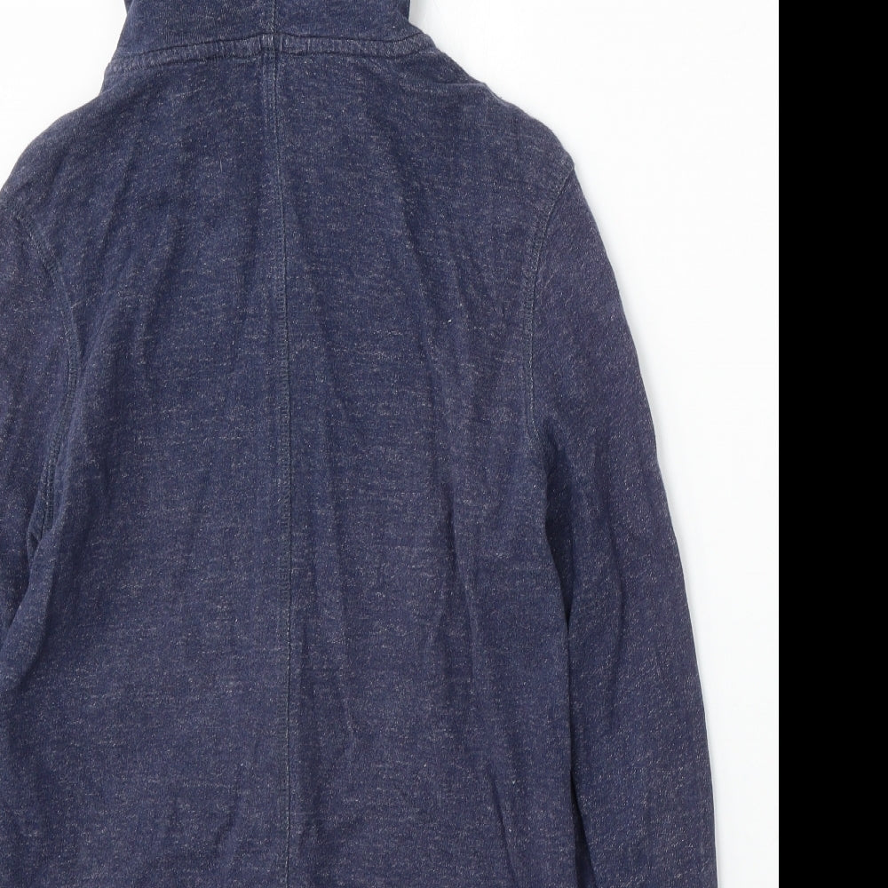 F&F Womens Blue  Cotton Full Zip Hoodie Size 8  Zip