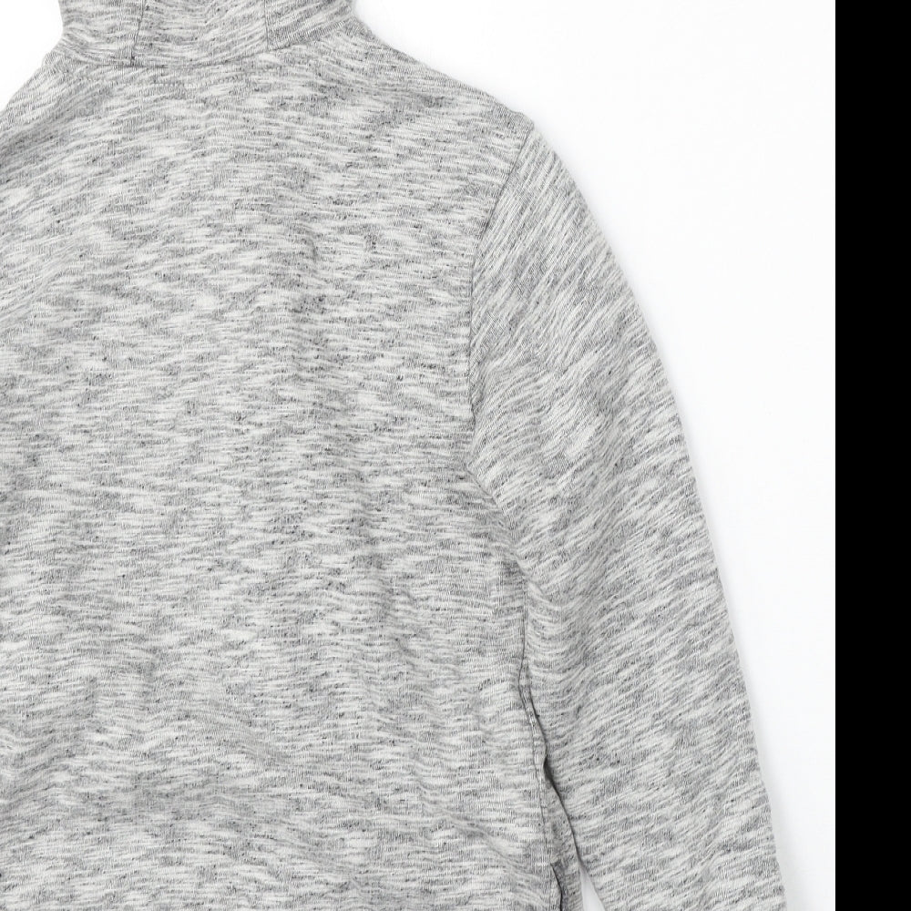 George Boys Grey  Cotton Full Zip Hoodie Size 9-10 Years  Zip