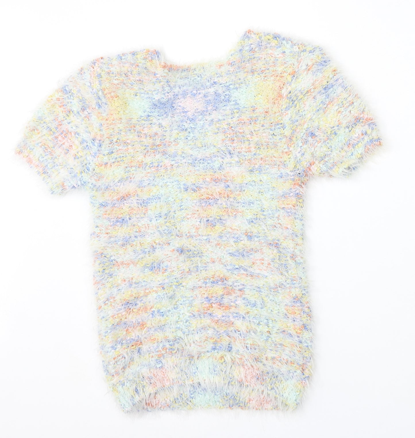 Fashion box Womens Multicoloured Round Neck  Polyester Pullover Jumper Size 10