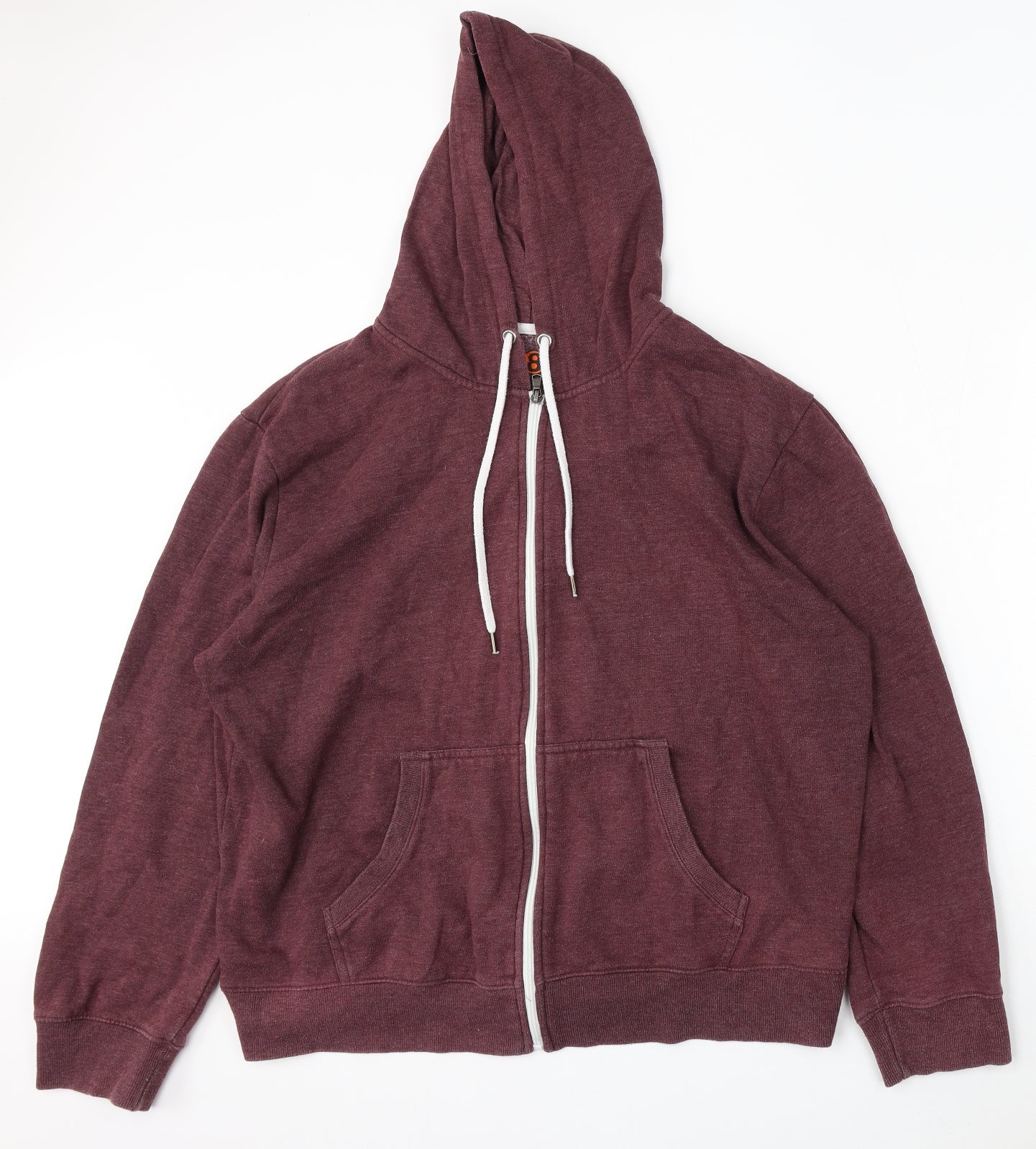 Dr 8 Mens Red  Cotton Full Zip Hoodie Size 2XL