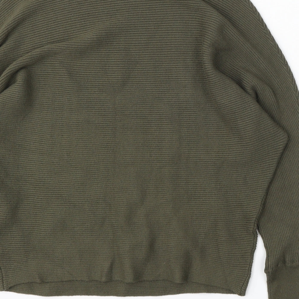 Primark Womens Green Round Neck  Viscose Pullover Jumper Size S