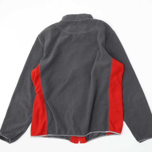 Sports Womens Grey  Polyester Full Zip Sweatshirt Size XL  Zip