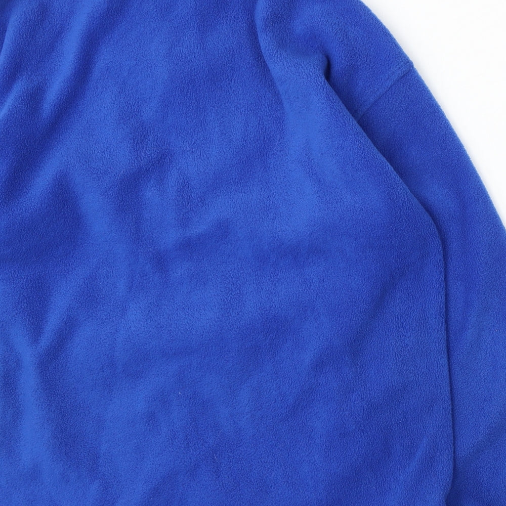 Preworn Mens Blue  Polyester Full Zip Sweatshirt Size M