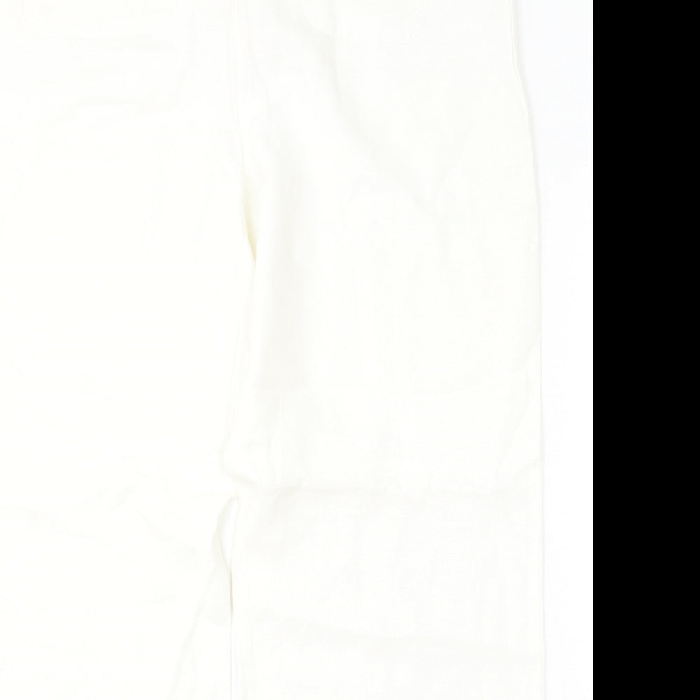 Marks and Spencer Womens Ivory  Linen Trousers  Size 18 L32 in Regular