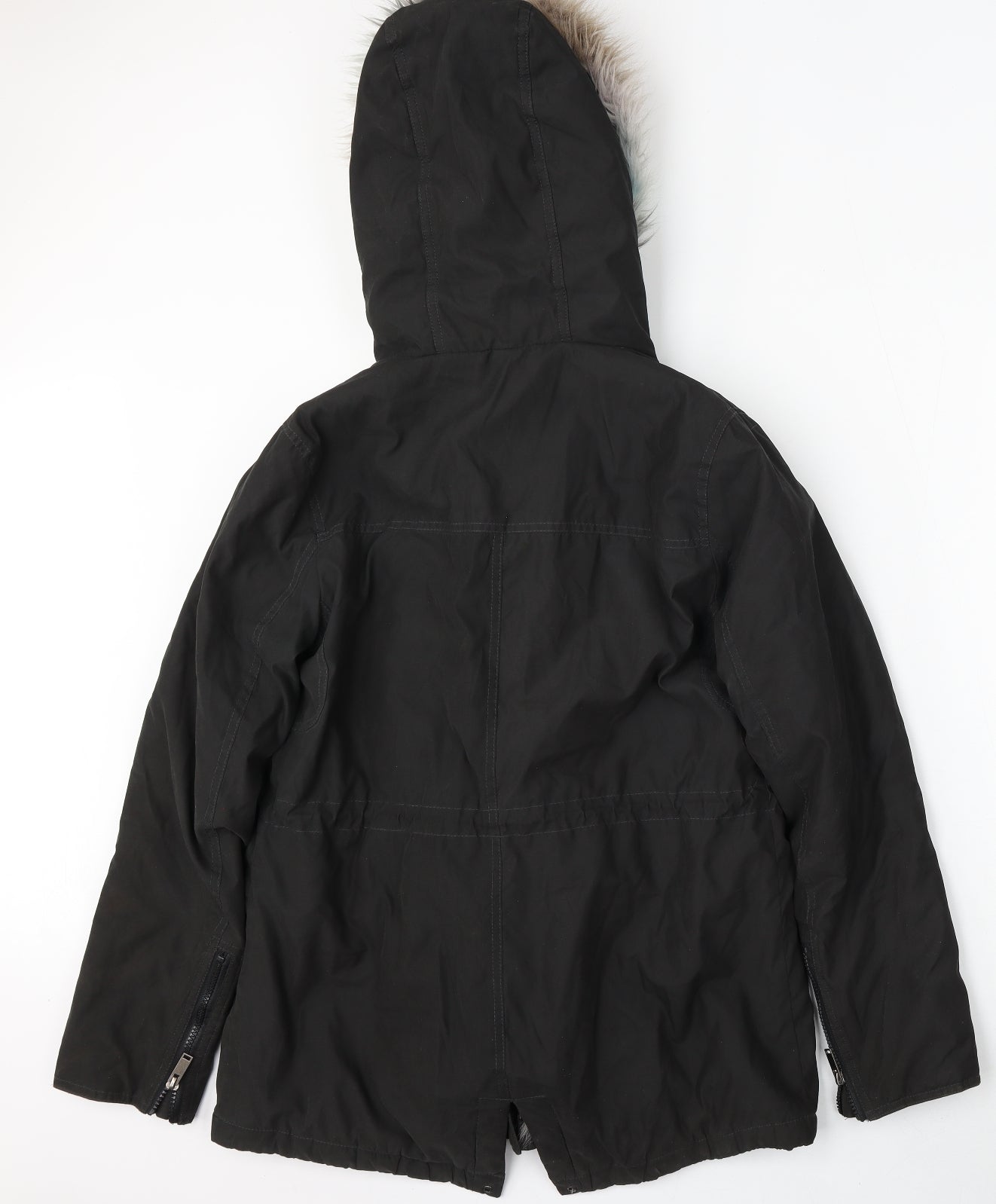 FOREVER 21 Womens Black Parka Jacket Size M Zip