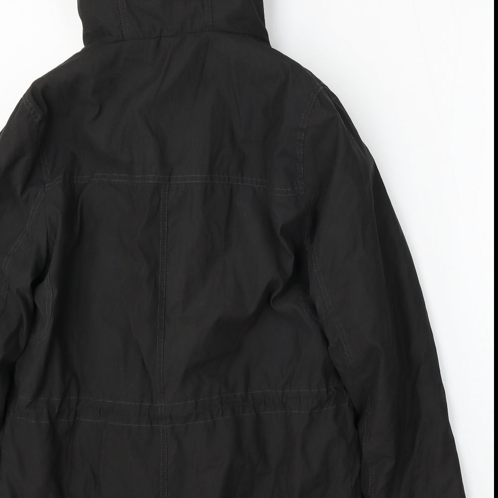 FOREVER 21 Womens Black Parka Jacket Size M Zip