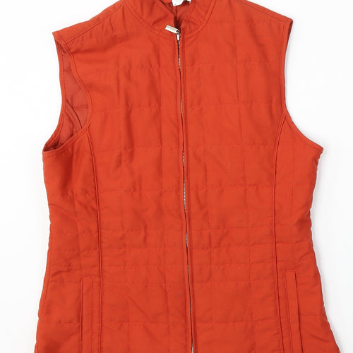 Marco Pecci Womens Orange   Gilet Jacket Size 6  Zip