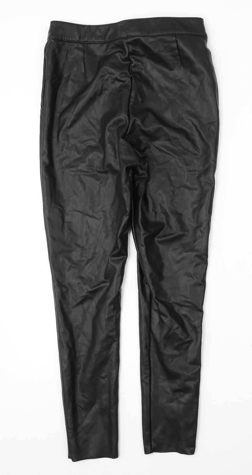 F&F Womens Black  Polyurethane Skinny Jeans Size 10 L28 in Regular