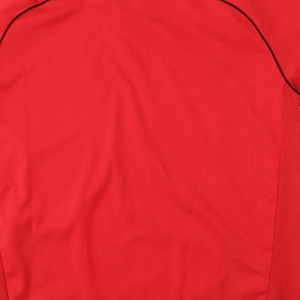 Diadora Mens Red  Polyester  T-Shirt Size XL V-Neck