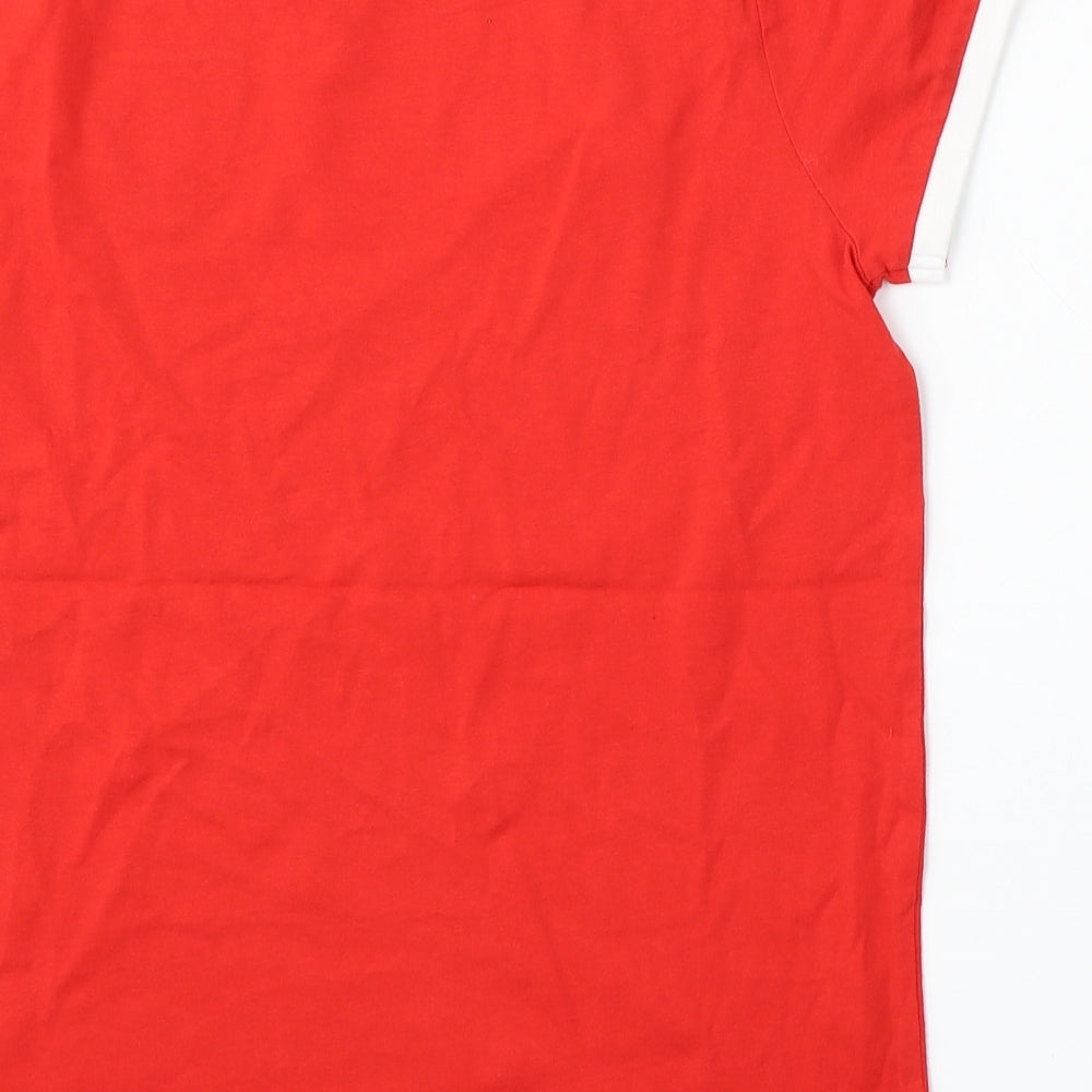 Primark Girls Red  Cotton Basic T-Shirt Size 11-12 Years Round Neck  - Wales FC