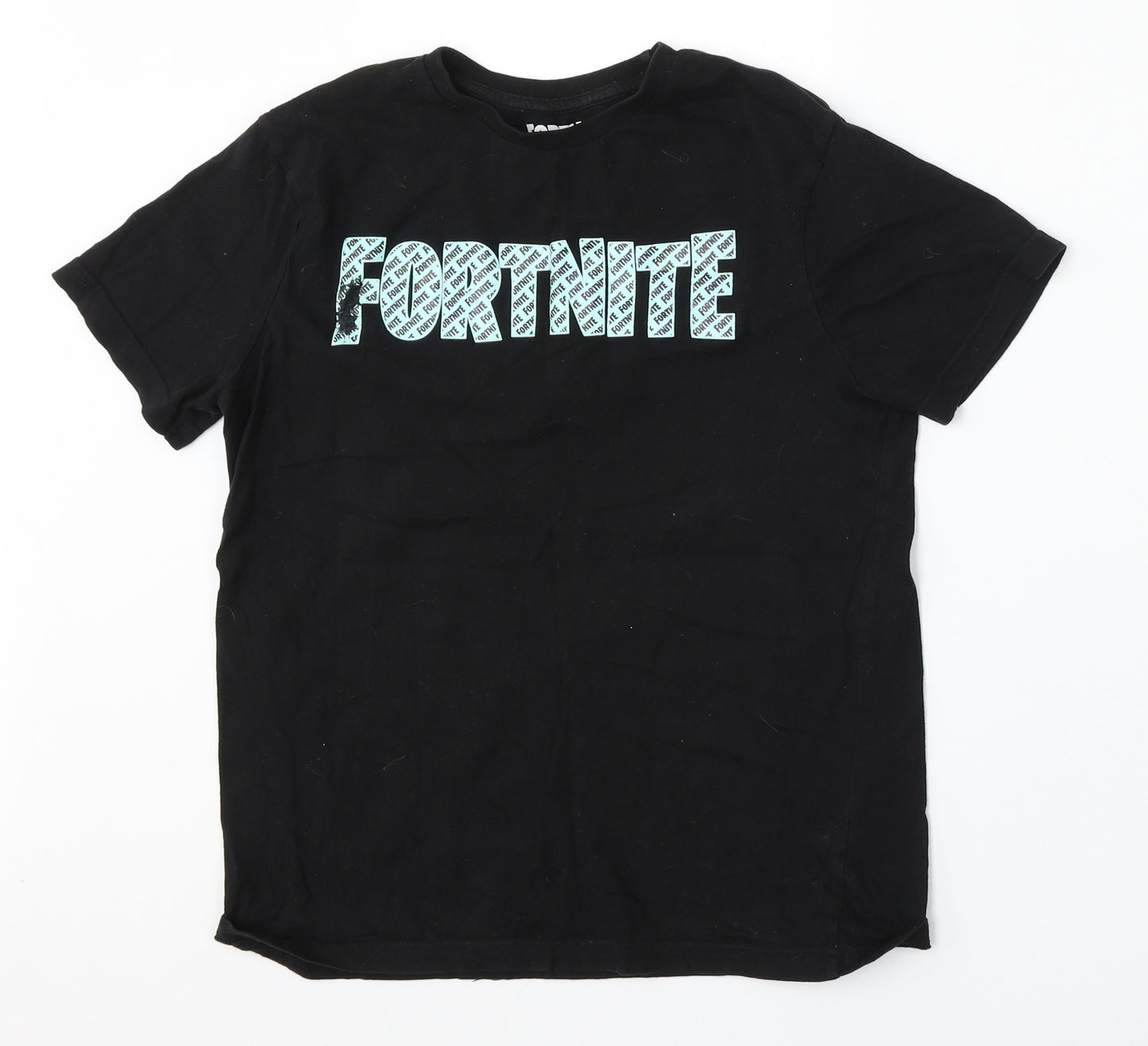 Fortnite Boys Black  Cotton Basic T-Shirt Size XL Round Neck