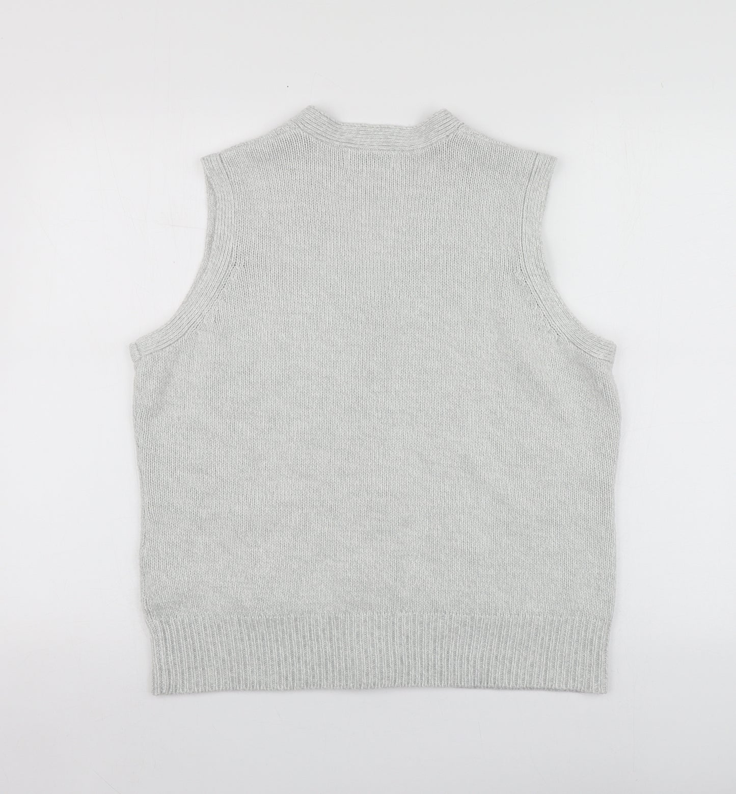 Honor Milburn  Womens Grey V-Neck  Acrylic Vest Jumper Size 18