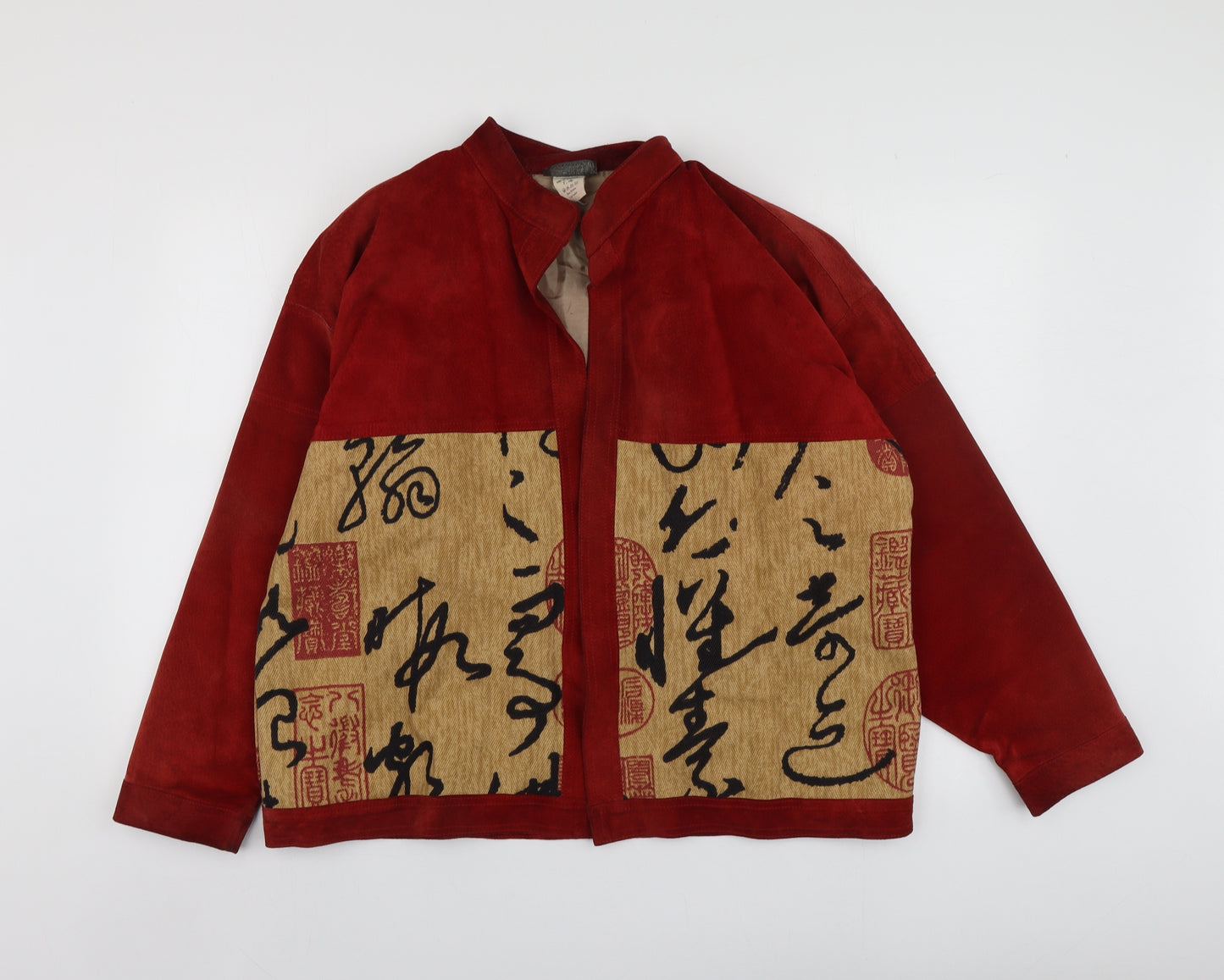 Da Cananna Womens Red Geometric  Jacket  One Size