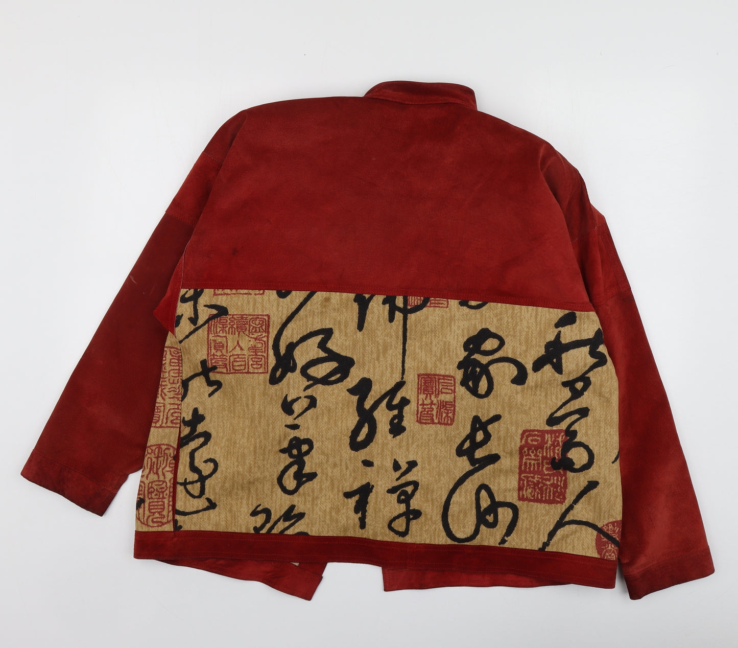 Da Cananna Womens Red Geometric  Jacket  One Size