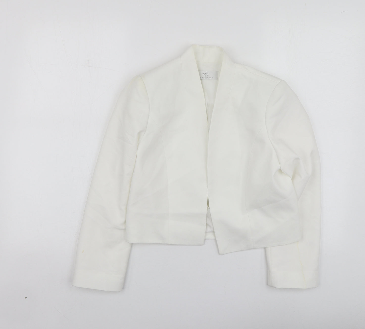 Wallis Womens White  Polyester Jacket Suit Jacket Size 10