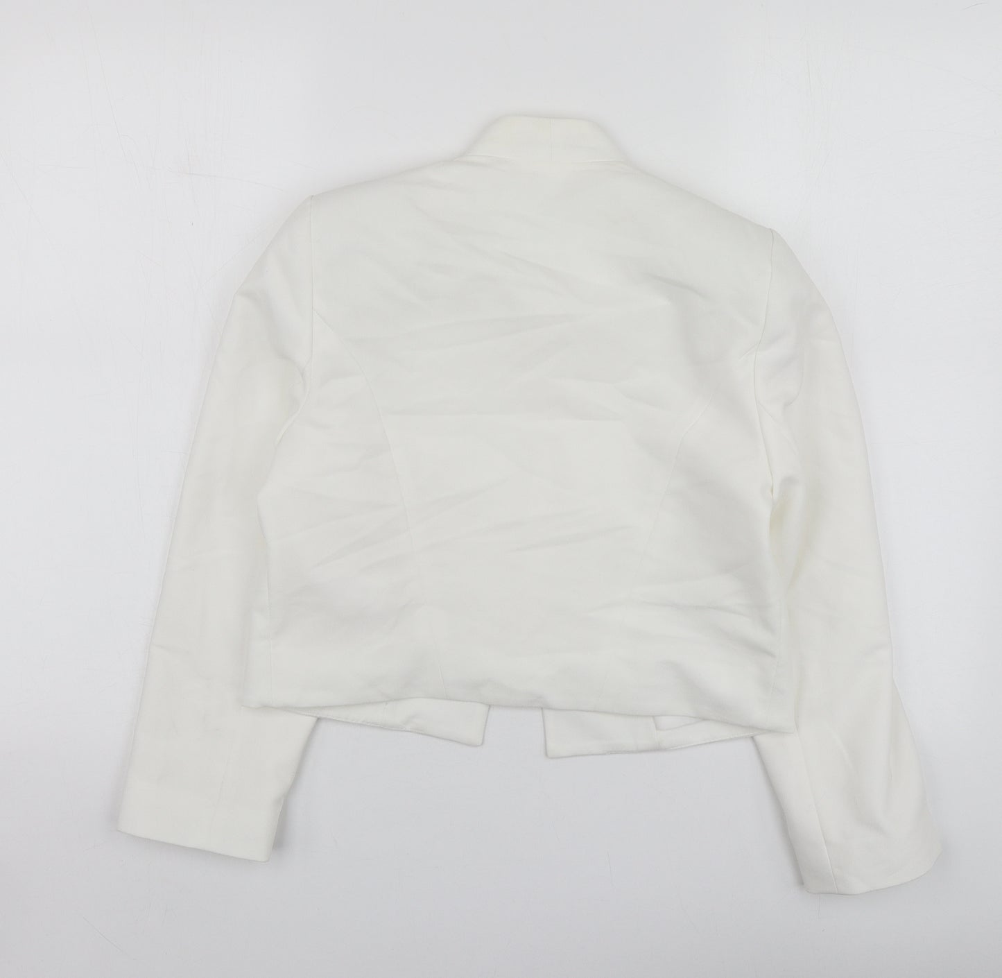 Wallis Womens White  Polyester Jacket Suit Jacket Size 10