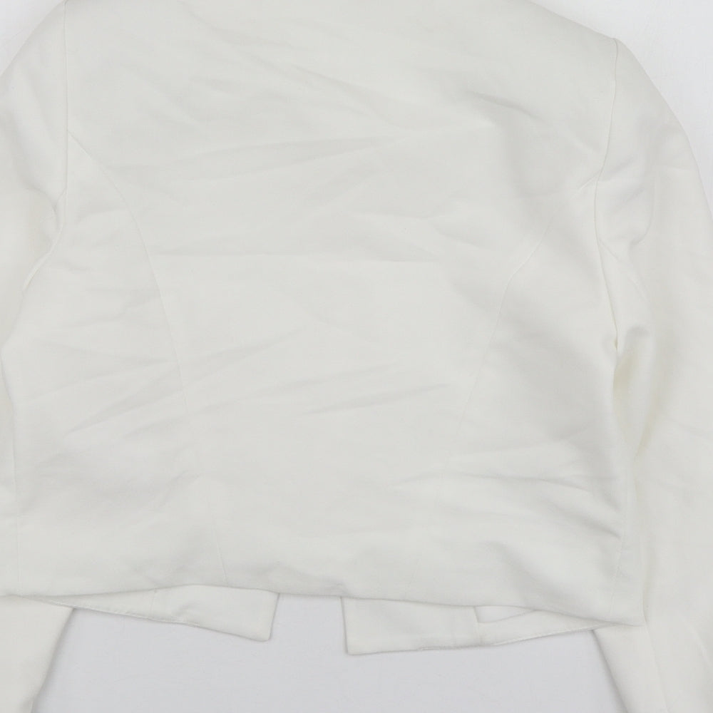 Wallis Womens White  Polyester Jacket Suit Jacket Size 10
