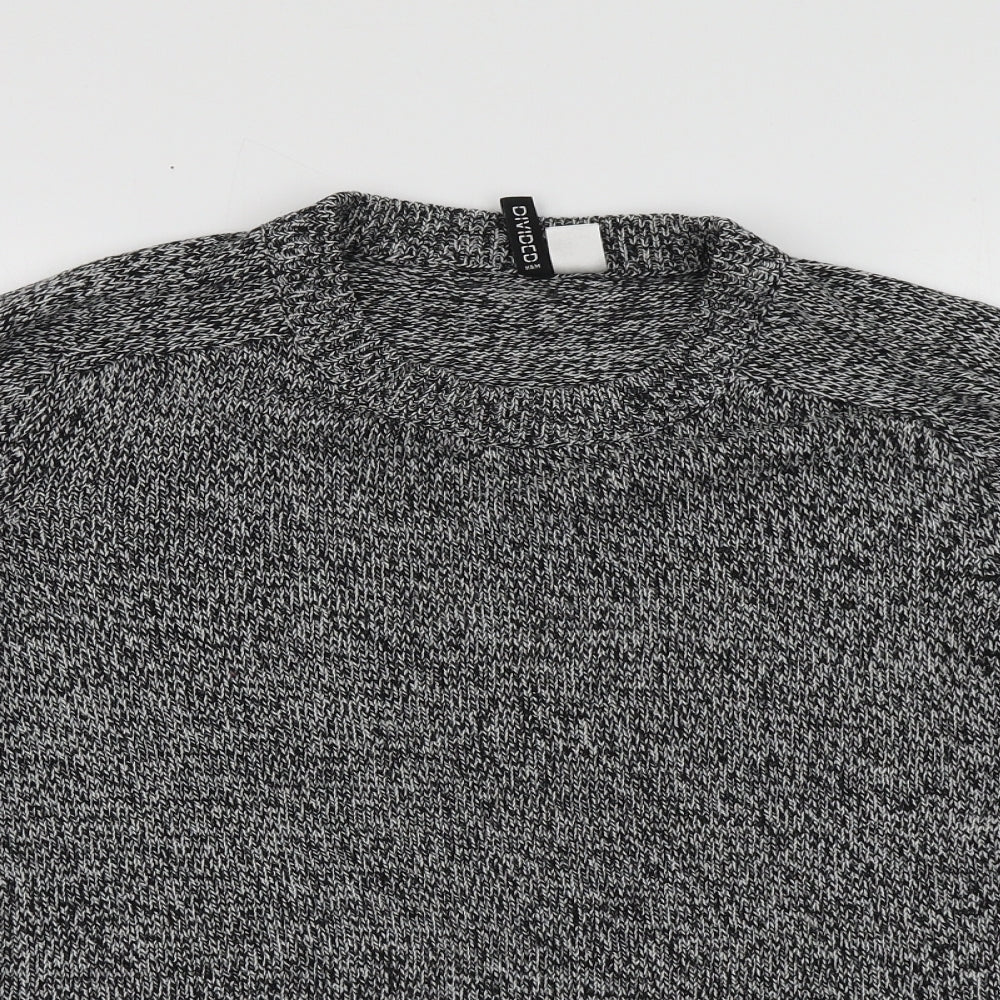 H&M Womens Grey Round Neck  Acrylic Pullover Jumper Size L