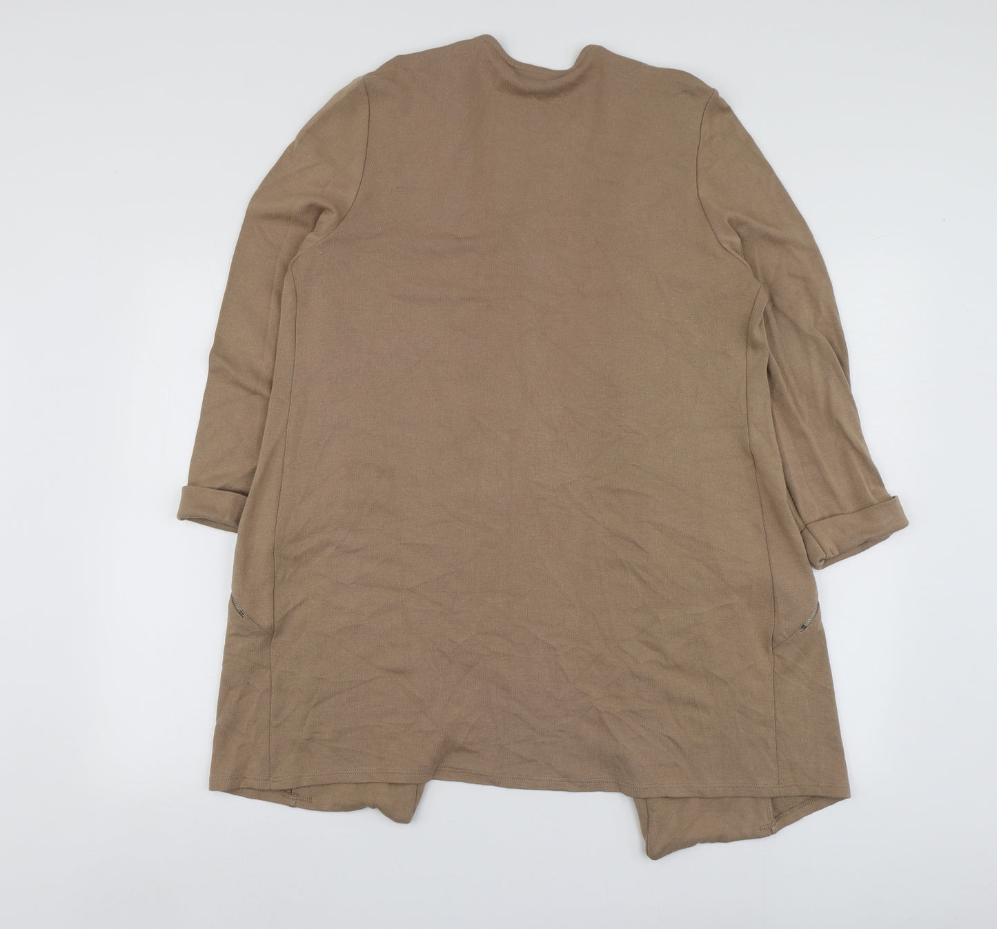Wallis Womens Beige V-Neck  Viscose Cardigan Jumper Size M