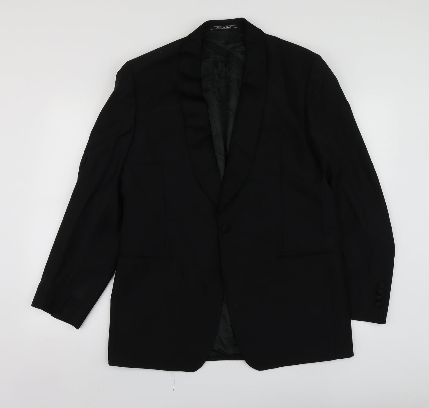 Jeager Mens Black  Wool Jacket Suit Jacket Size 50