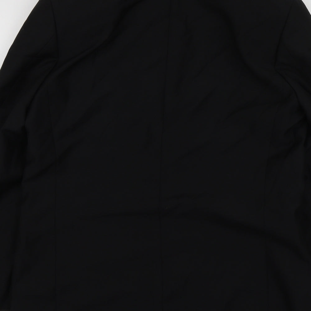 Jeager Mens Black  Wool Jacket Suit Jacket Size 50
